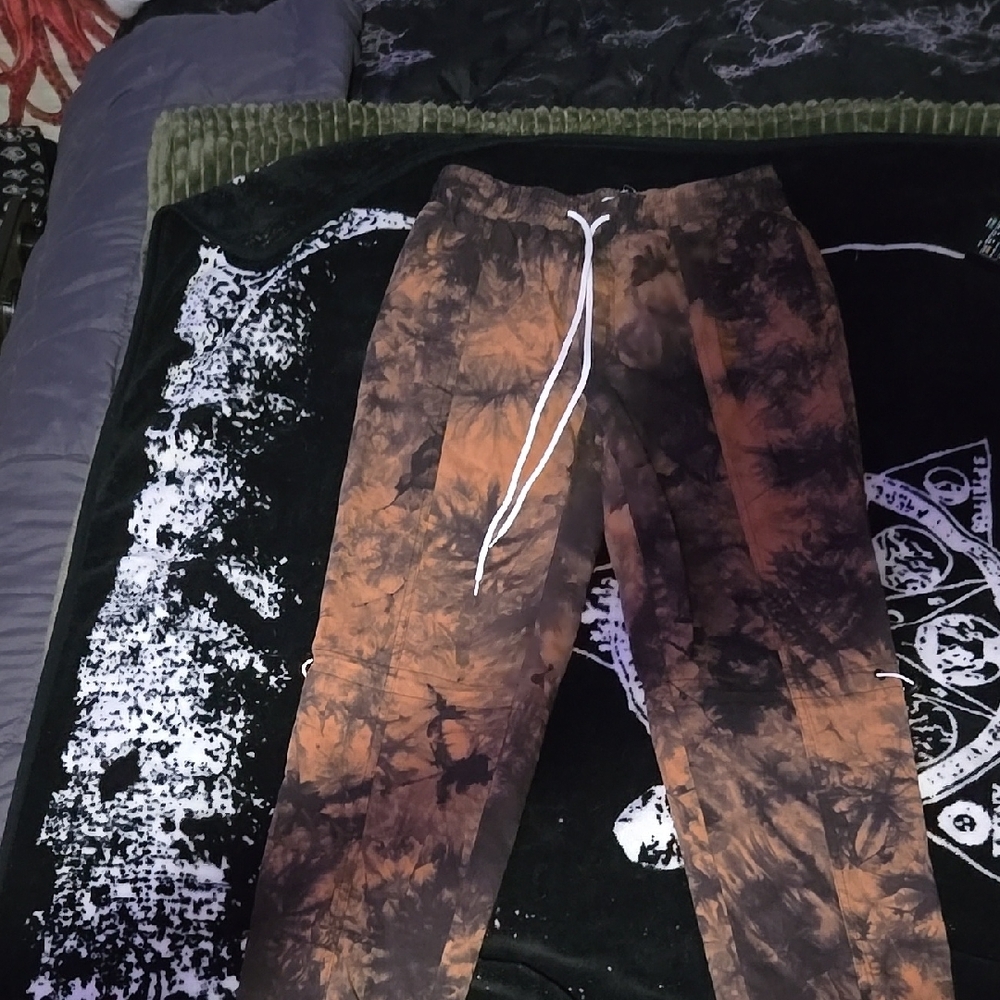 Tie-Dye Jogger Pants with Drawstring
